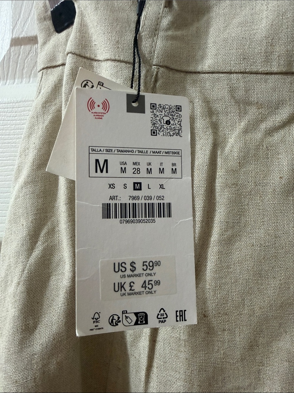 Zara Cream Linen-Blend Maxi Skirt - Picture 2 of 10